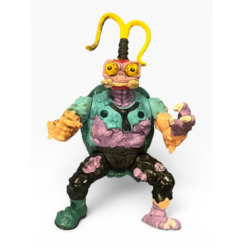 Vintage 1990 TMNT Scumbug Action Figure Playmates Toys Ninja Turtles Villain